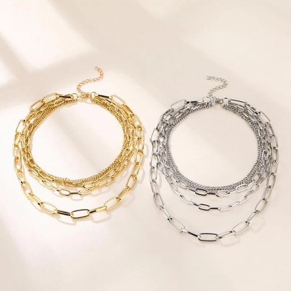 Zara Gold Chains Multi Big Link 1-Chain 5-Layered Necklace - Picture 12 of 16